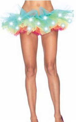 F7318 Light Up Радужная органза TuTu